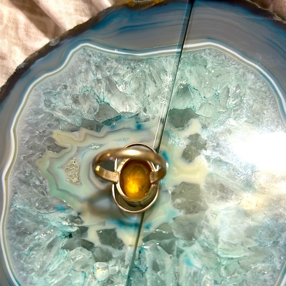 Handmade yellow citrine Sterling silver ring. - Picture 4 of 4